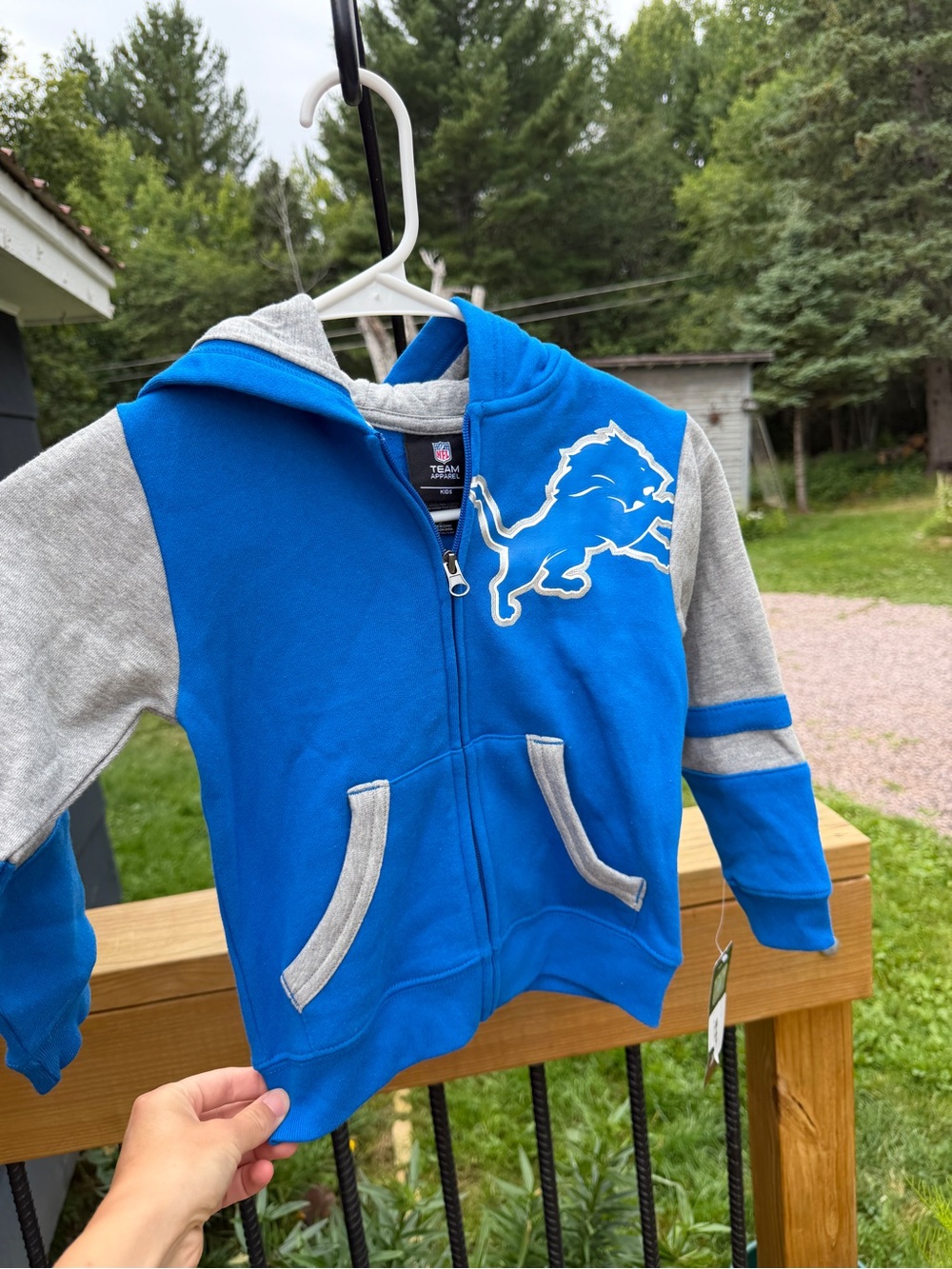 Detroit Lions 4T Blue & Gray Zip Hoodie
